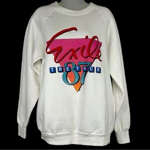 Vintage 80s Exile Country Rock Band Sweatshirt Adult L Retro Festival‎ Nostalgic